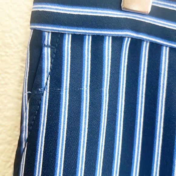 Banana Republic Ryan Tapered Striped Blue Dress Pants - Picture 5 of 11